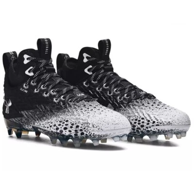 UA Under Armour Women's Spotlight Clone MC Lacrosse/Football Cleats Black/Silver - Image 1 of 4