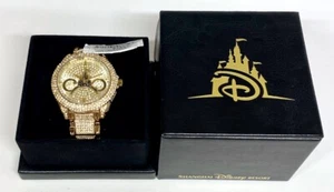 Neu Disney Parks Shanghai Disney Resort Damenuhr goldfarben mit Schmucksteinen - Bild 1 von 4