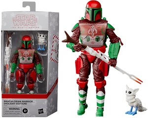 Star Wars The Black Series Modellino Mandalorian Warrior (Holiday Edition) 6" - Foto 1 di 9