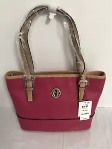 BORSA TOTE BAG GIANI BERNINI SAFFIANO PUNCH ARGENTO TAGLIA UNICA - Foto 1 di 7