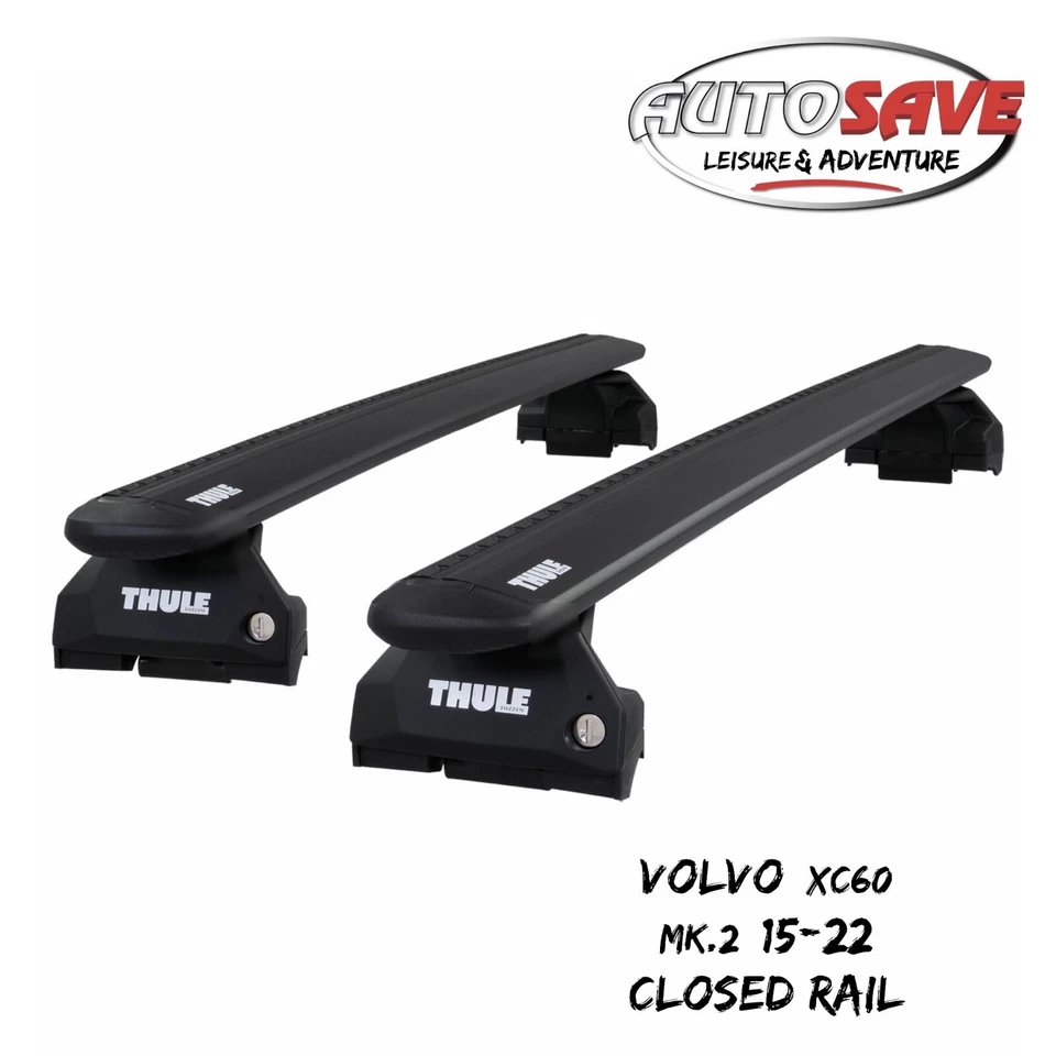 Barras de techo negras Thule aluminio Evo para Volvo XC90 Mk.2 15-22 riel cerrado Foto 1 de 1