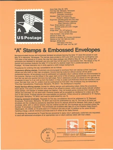 15 Cent..."A" Stamp...Eagle...First Day Of Issue (1978) - Picture 1 of 1