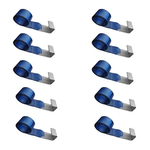 USA 10 Pack 4" x 5' Roll Off Container Winch Strap w/ Flat Hook 5400 LBS BLUE - Bild 1 von 7