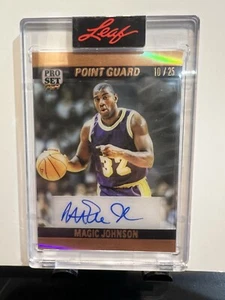 203 Leaf Pro Set Pure Multi Sport Magic Johnson Bronze Parallel Auto #10/25🔥 - Picture 1 of 2
