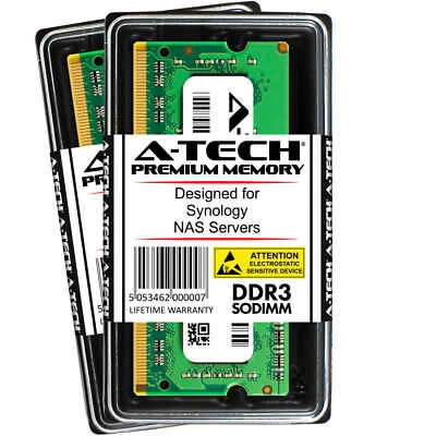 Synology RAM1600DDR3L-4GBx2 A-Tech Equivalent 8GB (2 x 4GB) DDR3-1600 Memory RAM - Image 1 of 2