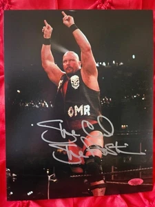 PHOTO DÉDICACÉE 8 X 10 SIGNÉE À LA MAIN STEVE AUSTIN COLD PIERRE LUTTEUR WWE NXT COA - Photo 1/6