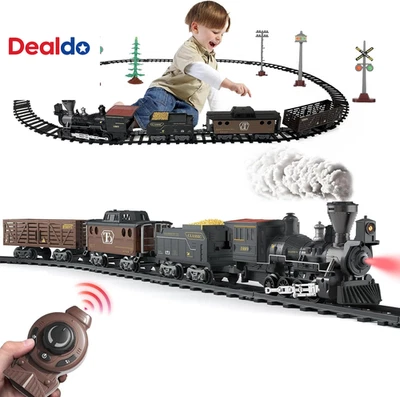 Electric Train Set Steam Train Toys with Remote Control Christmas Train for unde - Image 1 of 4