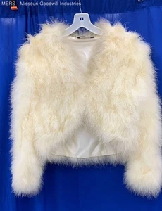 Women's Saks Fifth Avenue White Fur - Size 6 - Picture 1 of 5