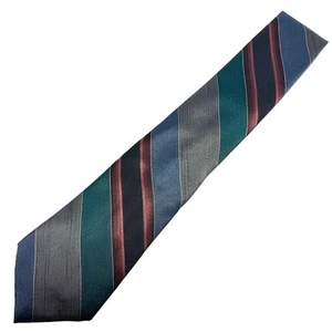 Vintage Halston Men’s Tie Silk Blend Striped Made In USA 58" x 3.5" - Picture 1 of 5