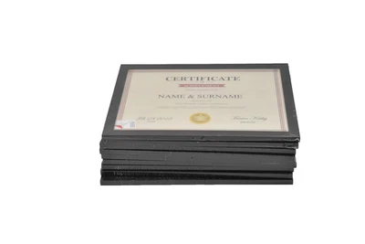 Lot of 9 Frame Replacements Stands For Graduation/Achievement Certificates - Image 1 of 4