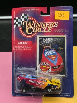 Vtg 1998 Kenner Winners Circle John Force Castrol GTX Superman Mustang 1/64 Car - Image 1 of 2