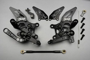 Platines / Commandes Reculées Racing Noires APRILIA RSV4 1000 RSV 4 RK 2009-2012 - Picture 1 of 6