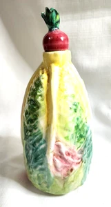 Vintage Peasant Village PV Italy Lettuce/Cabbage Salad Oil & Vinegar Bottle/Deca - Bild 1 von 5