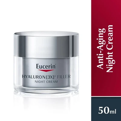 EUCERIN Hyaluron 3X Filler Night Cream Anti Aging Night Cream 50ml 100% Authenti - Image 1 of 4