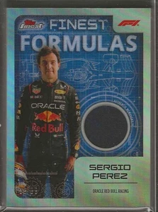 2024 Topps Finest F1 #FF-PER Sergio Perez Finest Formulas Relic 59/99-Red Bull - Picture 1 of 2