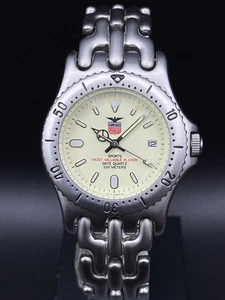 ALL ORIGINAL VINTAGE 1990s ELGIN USA MOST VALUABLE PLAYER FISH BONE MEN WATCH - Picture 1 of 8