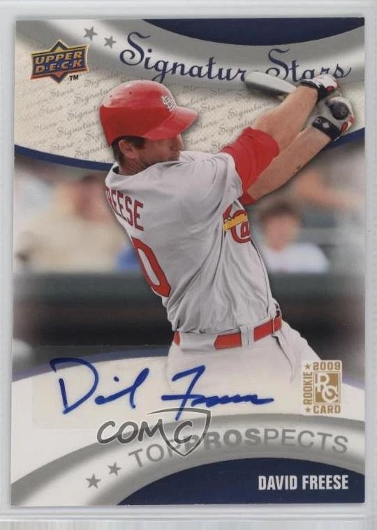 Upper Deck Signature Stars Top Prospects 2009 David Freese #188 novato automático radiocontrol Foto 1 de 2