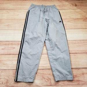 Vintage Adidas Pants Mens Small Gray 3-Stripes Track Warm Up Mesh Lined 00s - Picture 1 of 10