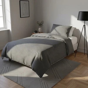 Parure copripiumino singolo Jersey melange grigio grigio - Imagen 1 de 4