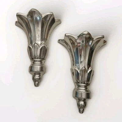Vintage Wall Sconces/Pocket 2,   11 X 8  Cast Aluminum Metal Indoor India Rare - Image 1 of 4
