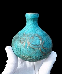 Vintage Old Town Pottery Phoenix Arizona USA Bronze Patina Kupferoptik Vase - Bild 1 von 20