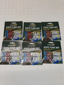 6 X PACK 20 FUSIBLES TORPEDO BROOKESTONE CALIDAD 5A, 8A, 16A, 25A UNIPART - Imagen 1 de 2