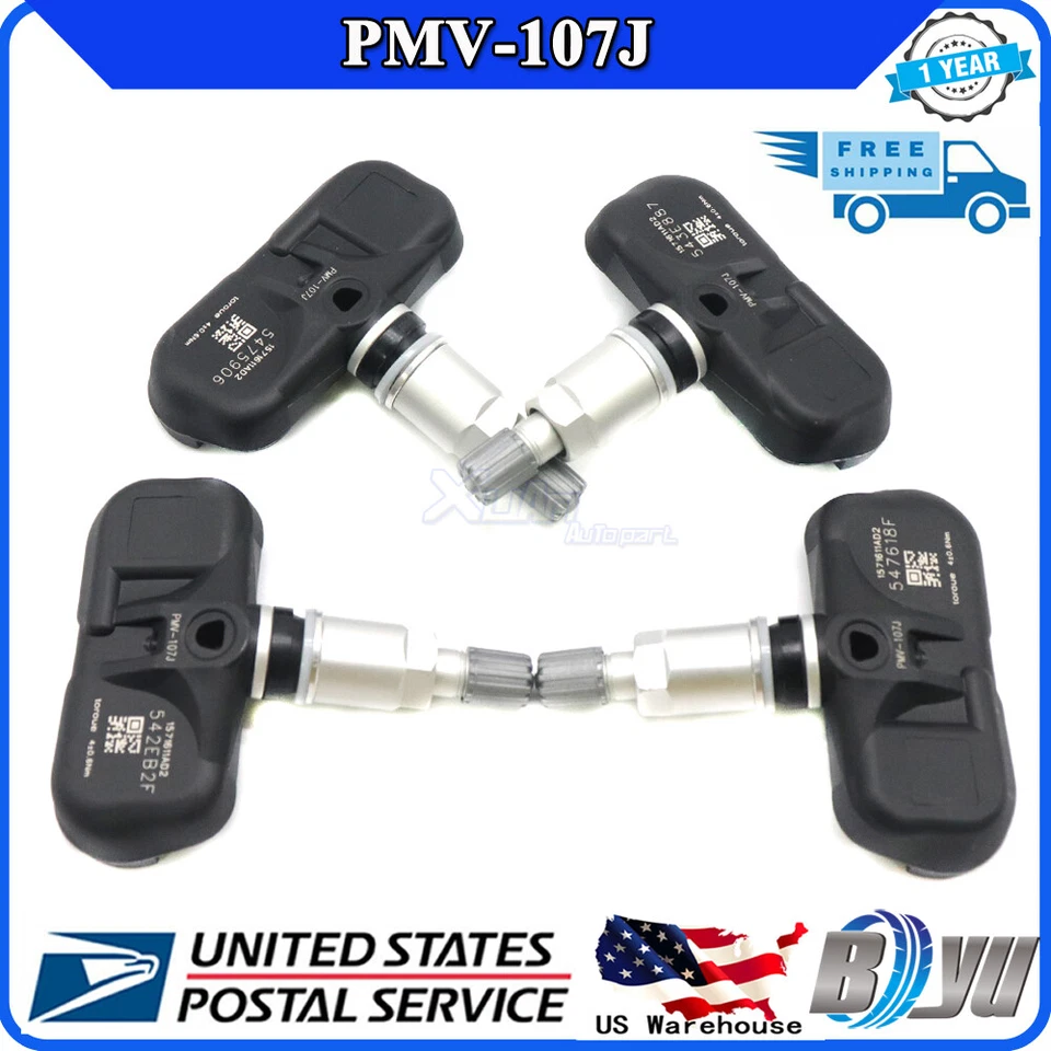 4 PIEZAS 42607-35040 NUEVO SENSOR DE PRESIÓN DE NEUMÁTICOS TPMS para Toyota Scion Lexus PMV-107J Foto 1 de 4