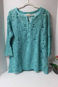 Encaje Bedford Fair para mujer color verde azulado talla XL con cami nuevo sin etiquetas nunca usado - Imagen 1 de 10