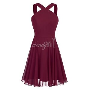 Womens Formal Wedding Bridesmaid Short Evening Party Prom Gowns Cocktail Dress