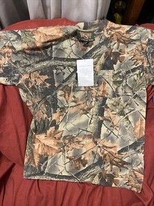 Trail Crest Mens LG Camo Short Sleeve Pocket Tee Shirt 100% Quality Cotton New - Picture 1 of 9