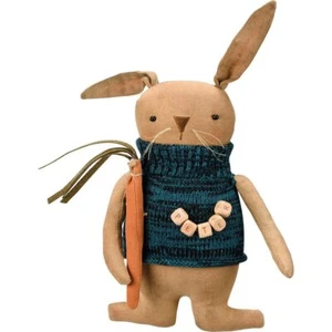 Primitive Spring Easter Peter Rabbit Doll w/ Carrot 12" - Picture 1 of 5