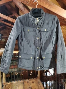 Talbots Damen Steppjacke Petite Small braun durchgehender Reißverschluss Druckknöpfe Taschen PS - Bild 1 von 19