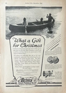 1924 Ad Horton Mfg Co Bristol CT Steel Fishing Rods Meek Reels Kingfisher Line - Picture 1 of 1