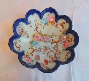 Hermoso plato de porcelana rosa de exportación china RARO - Imagen 1 de 6