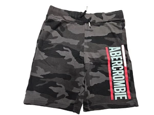 Abercrombie Soft Cozy Gray Camo Sweat Shorts Elastic Waist size 11/12 - Picture 1 of 6