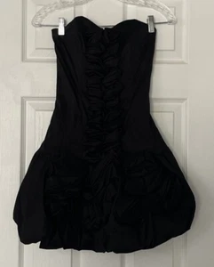 Jessica McClintock Damen Größe Kleid 4 Schwarz Kurz Blase Trägerlos Abschlussball Formell - Bild 1 von 6