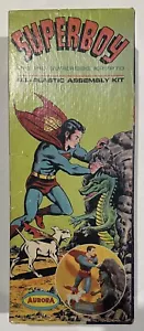 VINTAGE 1965 AURORA UNBUILT SUPERBOY & KRYPTO MODEL KIT W/INSTRUCTIONS & BOX - Picture 1 of 8
