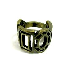 Dyrberg Kern Kaleidoscope Ring Size 8 Bronze Tone Art Deco Style