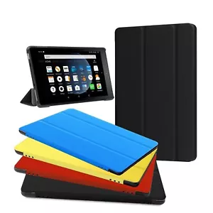 Slim Case for Amazon Fire HD 8 2016,2017,2018 Smart Cover Auto Sleep/Wake Black - Picture 1 of 6