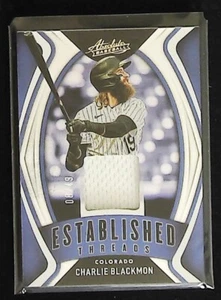 2022 Panini Absolute - Established Threads Charlie Blackmon #ET-CB Retail /49 - Picture 1 of 2