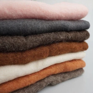 Natural Wool Felting Sheet 48x48cm Needle Felt Craft Poke Soft Fabric - Picture 1 of 24