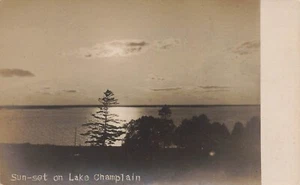 Lake Champlain Vermont VT Early RPPC Postcard LP34 - Picture 1 of 2
