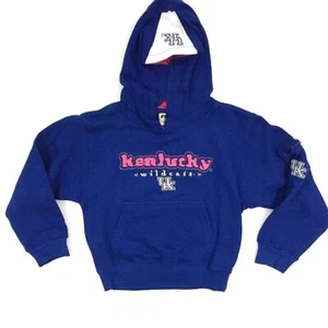 University of Kentucky Wildcats Hoodie Sweatshirt Girls Size 4 Blue Pink White - Picture 1 of 8