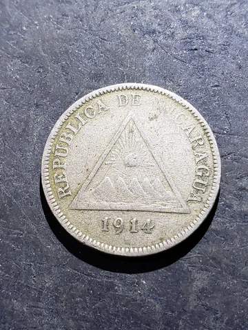 1914 H NICARAGUA  5 Centavos Coin #j11 Cover
