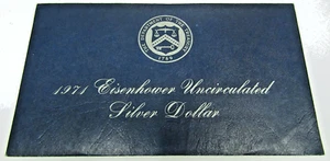 1971-S Eisenhower Uncirculated Silver Dollar - Mint Packaging - 40% Silver - Picture 1 of 2