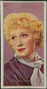 1936 Miriam Hopkins Carreras Tobacco Card #20 1st Series Film Stars Caricature - Picture 1 of 2