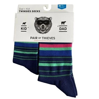 PAR DE LADRONES Conjunto Calcetines Gemelos Papá e Niño Hombre 8 12 Niño 4 8 Años Rayas Foto 1 de 4
