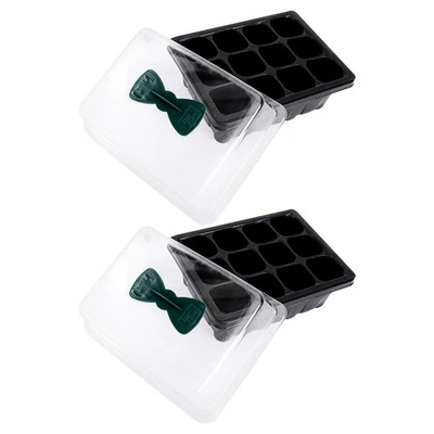 2Pcs Creative Boxes Garden Cases Garden Supply Black Planting Box Box - Image 1 of 4