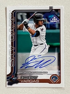 2025 Topps Pro Debut Auto Echedry Vargas Autograph Beloit Sky Carp - Picture 1 of 2