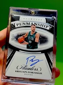 2023-24 Panini Flawless Kristaps Porzingis Penmanship Auto Silver SSP /25 - Picture 1 of 1